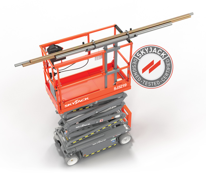 Scissor lift 2025 pipe cradle